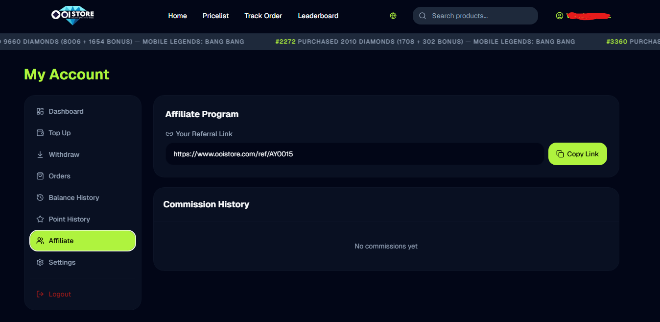 💼 Ooi Store Affiliate Program